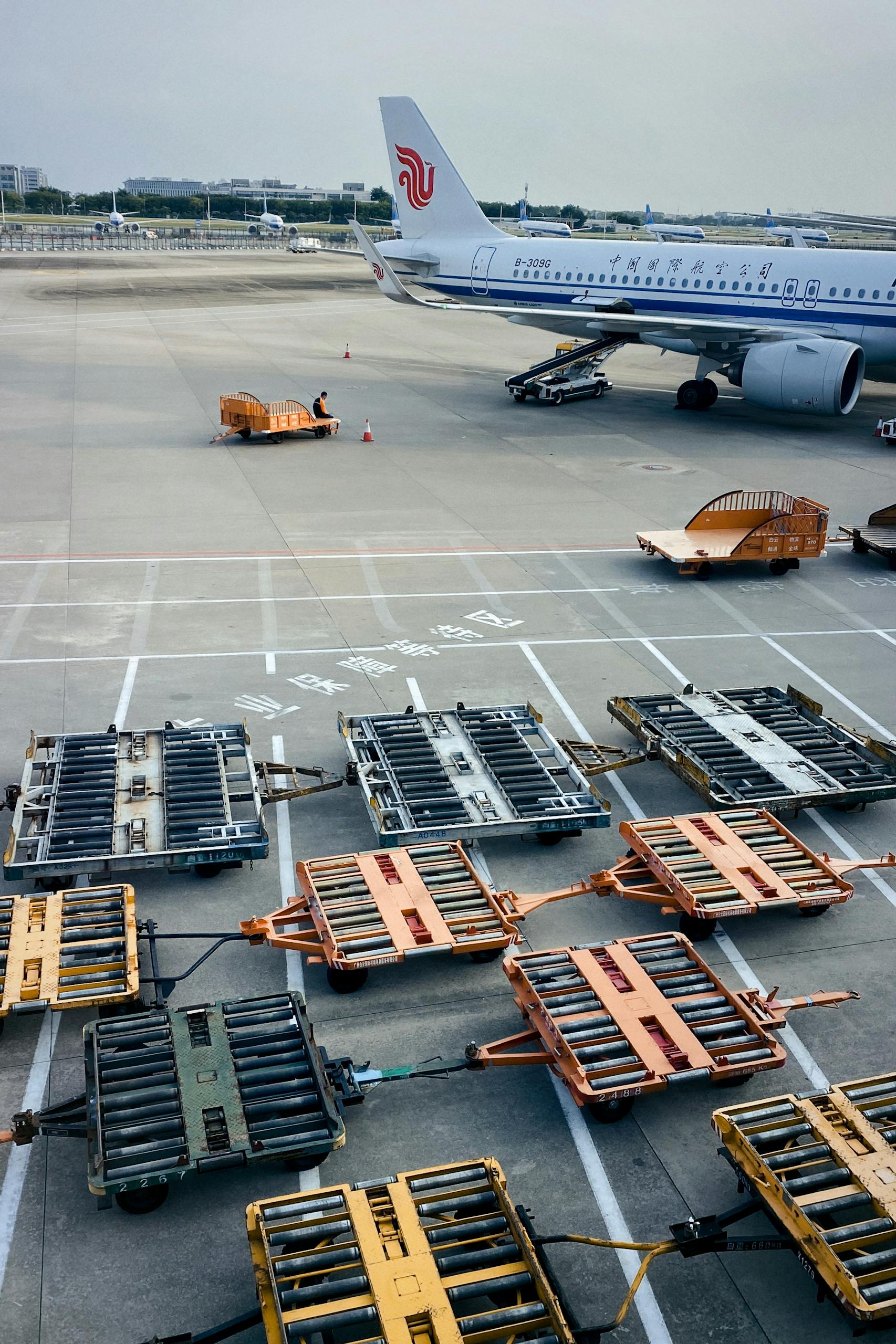 Airplane on Airport During Shipment