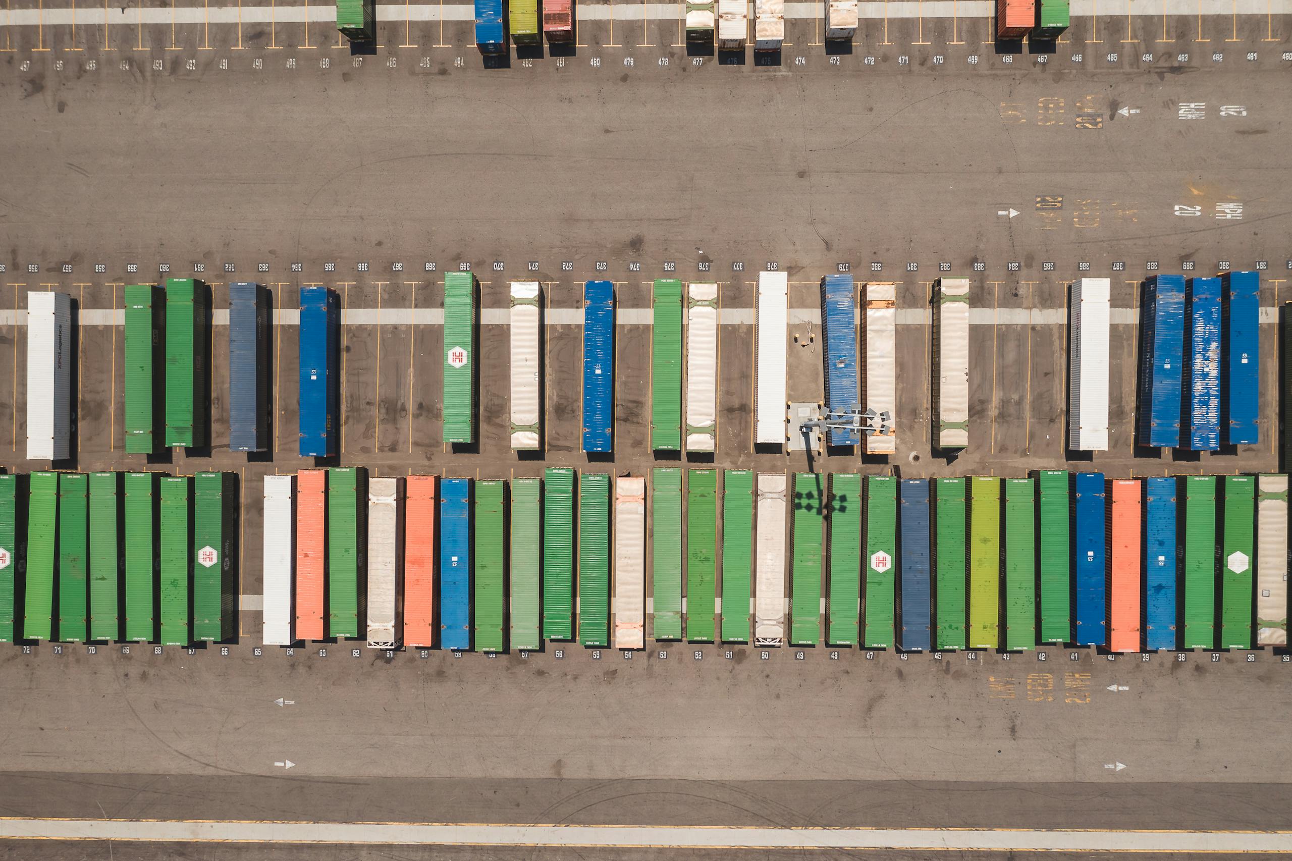 Cargo Containers in a Port