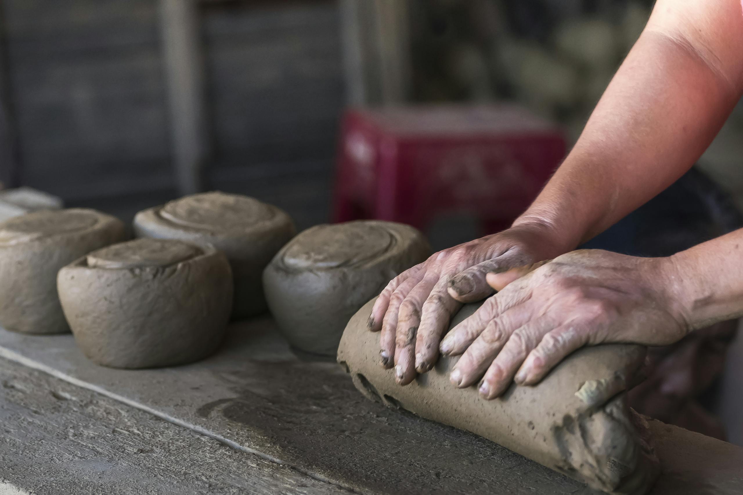 Person Molding Brown Clay